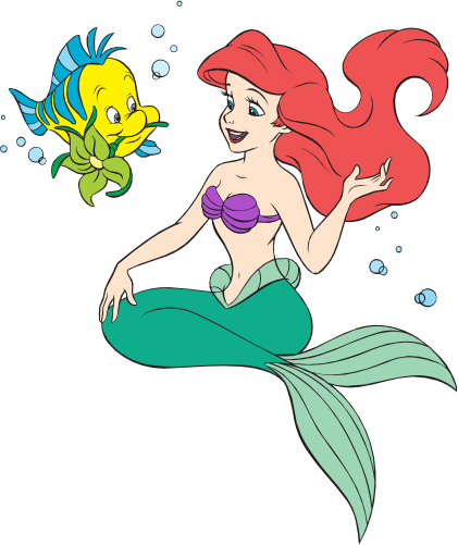 (351-D13-5S) Ariel & Flounder