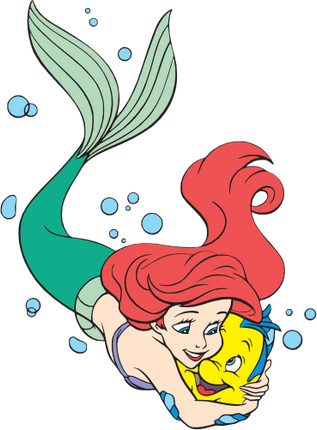 (351-D13-5T) Ariel & Flounder