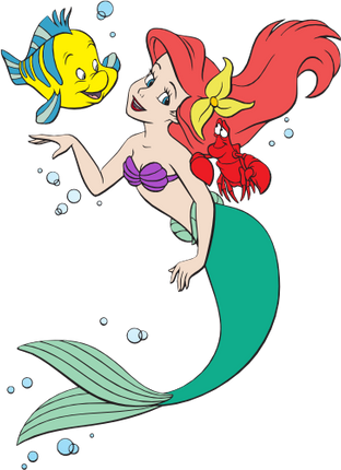 (351-D13-5X) Ariel, Flounder & Sebastian
