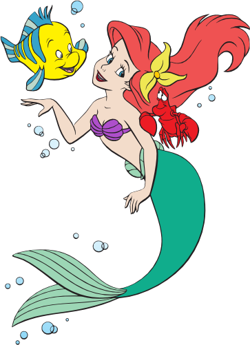 (351-D13-5X) Ariel, Flounder & Sebastian