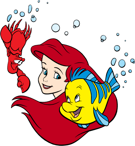 (351-D13-5Y) Ariel, Flounder & Sebastian