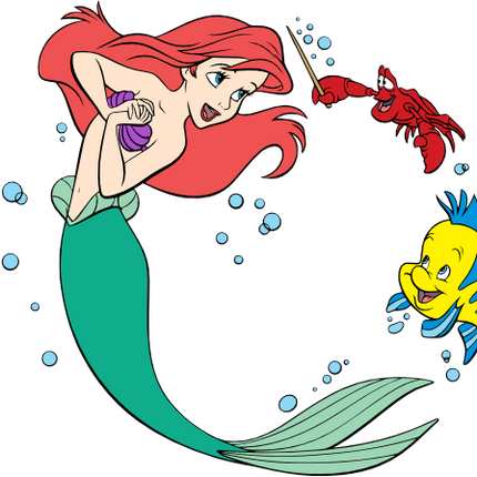 (351-D13-6A) Ariel, Flounder & Sebastian