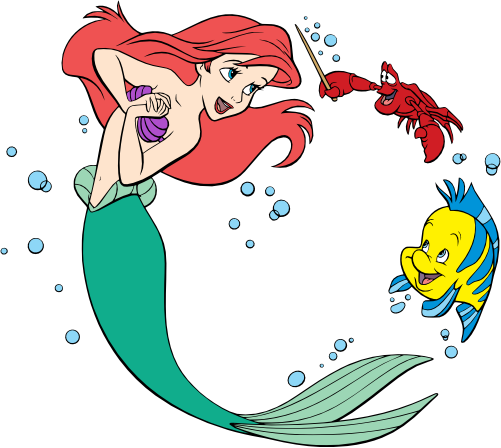 (351-D13-6A) Ariel, Flounder & Sebastian