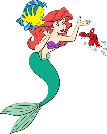 (351-D13-6B) Ariel, Flounder & Sebastian