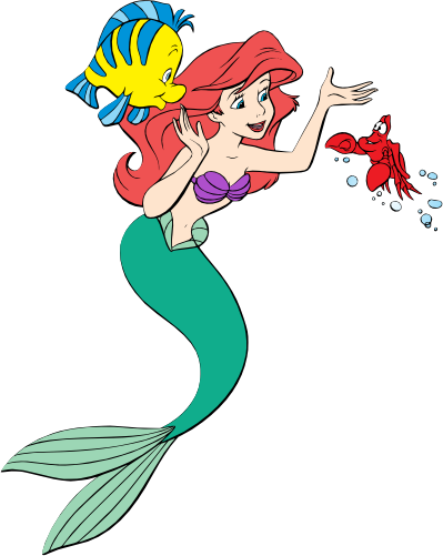 (351-D13-6B) Ariel, Flounder & Sebastian