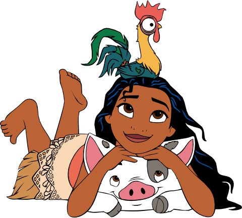 (351-D14-1T) Moana, Pua & Heihei