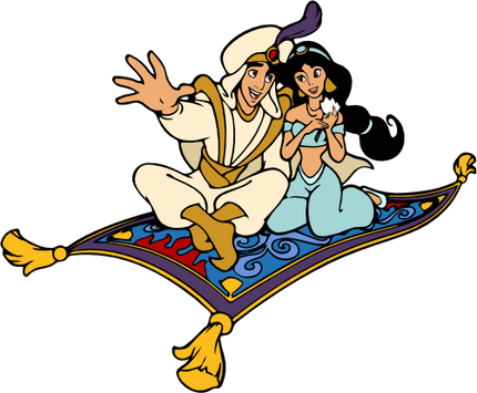 (351-D22-3R) Jasmine & Aladdin