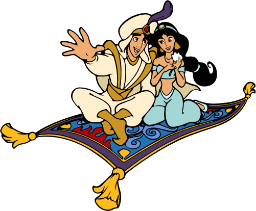 (351-D22-3R) Jasmine & Aladdin