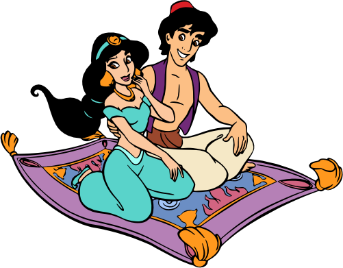 (351-D22-3S) Jasmine & Aladdin