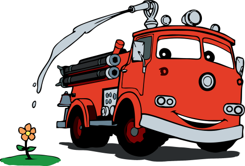 (351-D24-3R) Red Firetruck