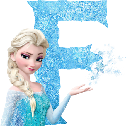 (351-D10-3Z) Elsa Frozen Letters
