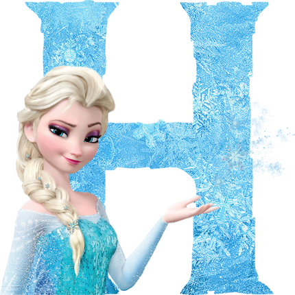 (351-D10-3Z) Elsa Frozen Letters