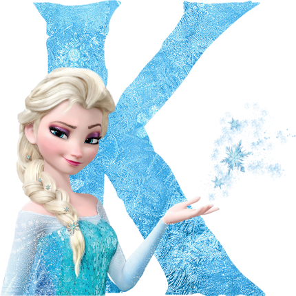 (351-D10-3Z) Elsa Frozen Letters