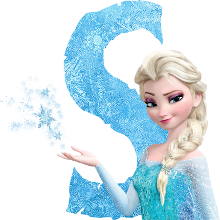 (351-D10-3Z) Elsa Frozen Letters