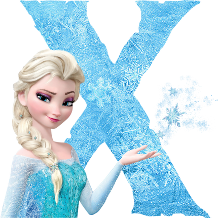 (351-D10-3Z) Elsa Frozen Letters