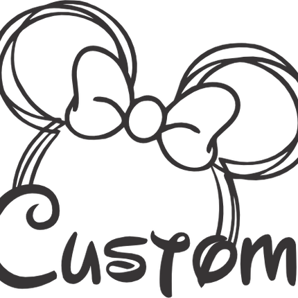 (351-D4-14) Minnie Ears Family Custom Text