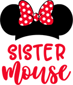 (s351-D4-02) Minnie Mouse Polka Dot Ear Hat Family Custom Text