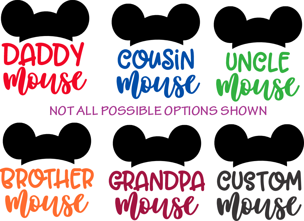 (s351-D4-03) Mickey Mouse Family Custom Text
