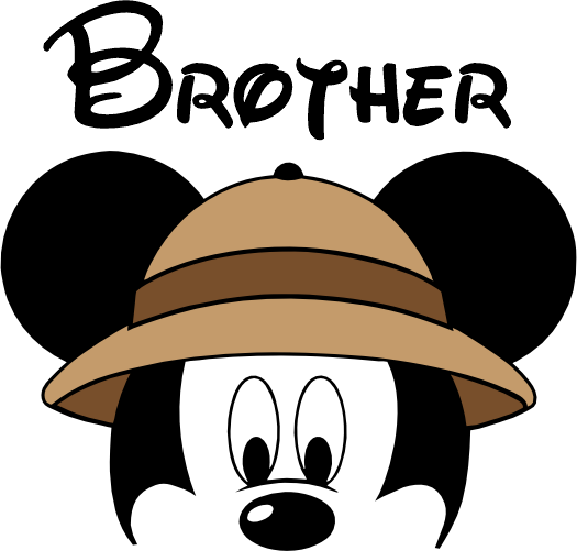 (351-D4-04) Safari Mickey Mouse Family Custom Text