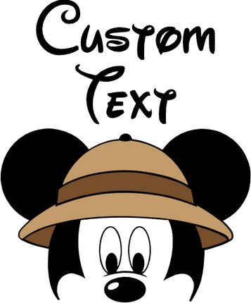 (351-D4-04) Safari Mickey Mouse Family Custom Text