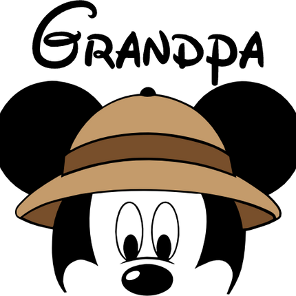 (351-D4-04) Safari Mickey Mouse Family Custom Text