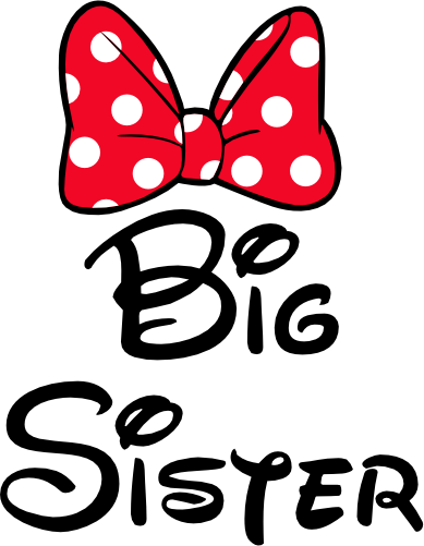 (s351-D4-06) Minnie Mouse Bow Family Custom Text