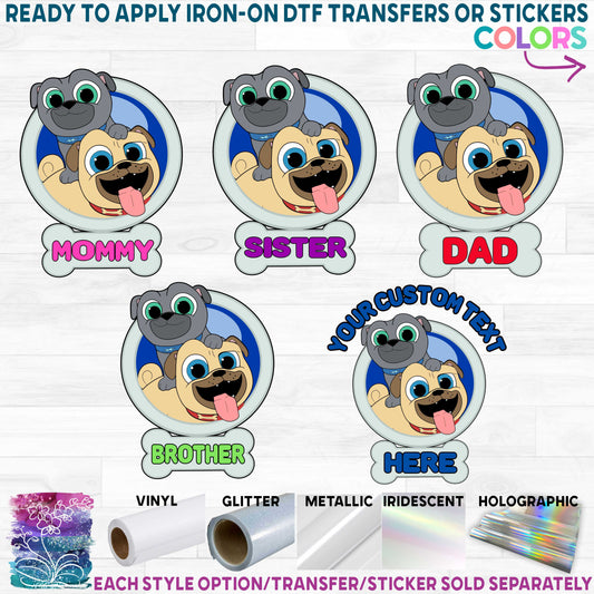 (s351-D4-07) Puppy Dog Family Custom Text(old)