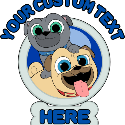 (351-D4-07) Puppy Dog Family Custom Text