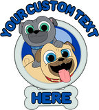 (s351-D4-07) Puppy Dog Family Custom Text