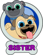 (s351-D4-07) Puppy Dog Family Custom Text