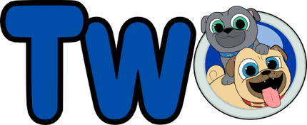 (351-D5-17) Two Puppy Pals