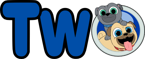 (351-D5-17) Two Puppy Pals