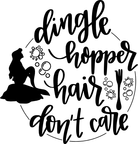 (351-D05-25) Dinglehopper Hair Don't Care