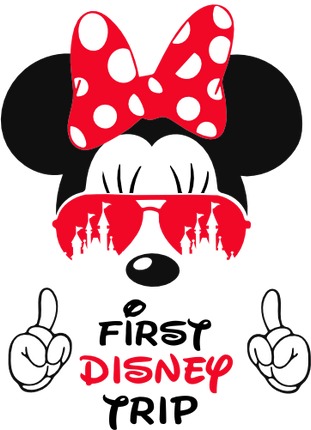 (351-D5-33) My First Trip Minnie Mouse