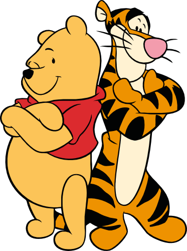 (351-D6-1J) Pooh & Tigger