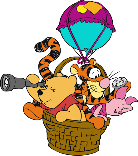(351-D6-2Z) Pooh, Tigger, Piglet