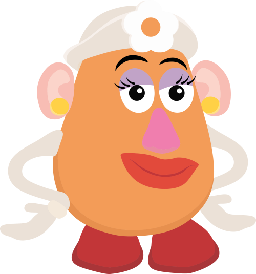 (351-D07-4S) Mrs Potatoe Head