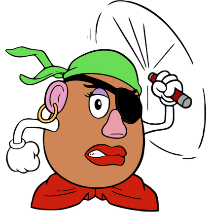 (351-D07-4T) Mrs Potatoe Head