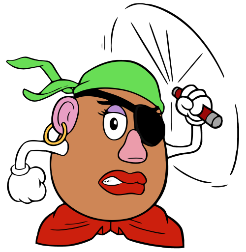 (351-D07-4T) Mrs Potatoe Head
