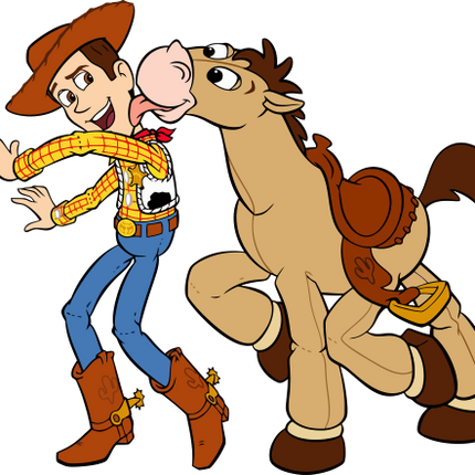 (351-D07-8T) Woody & Bullseye