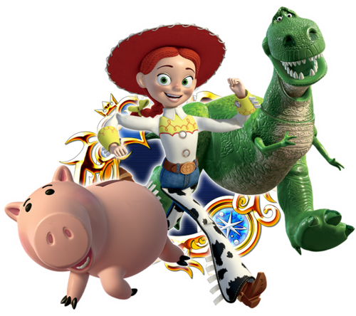 (351-D07-9J) Jessie, Rex, Hamm