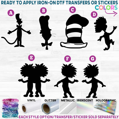 (s399-O38) Cartoon Printed Heat Transfer or Sticker