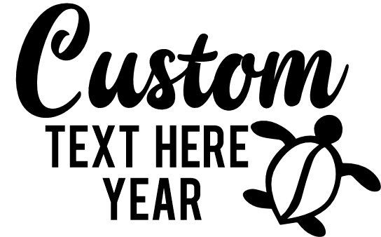 (353) Sea Turtle Custom Text