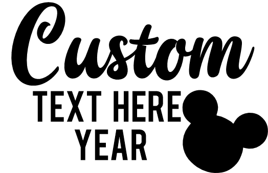 (353) Mickey Ears Custom Text