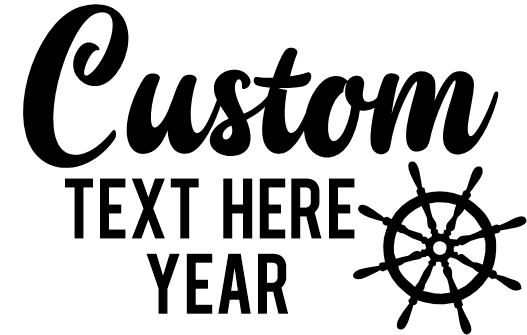 (353) Ship Wheel Custom Text