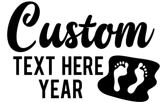 (353) Footprints in the Sand Custom Text