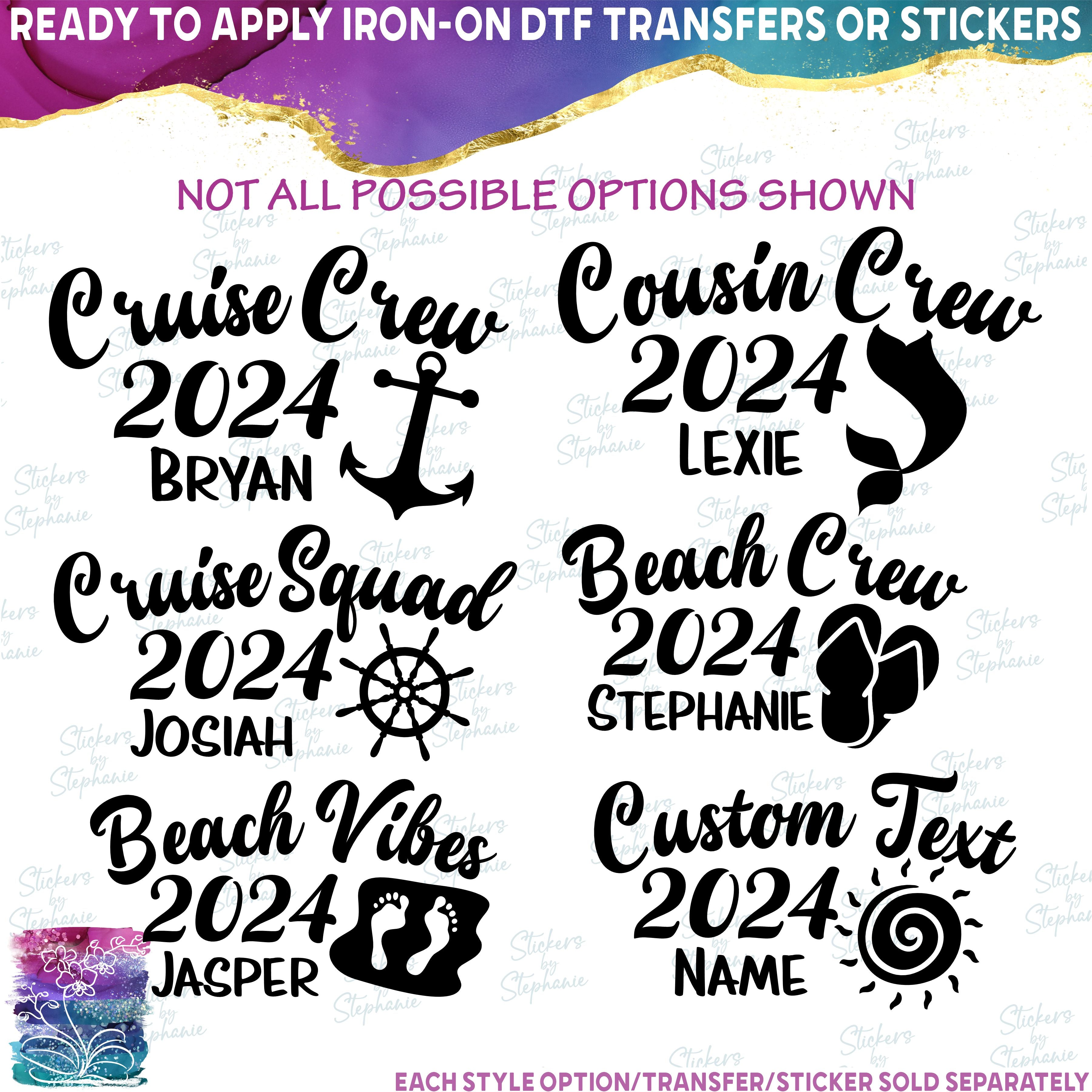 (s353-3) Cruise Crew Squad Beach Cousin Custom Text