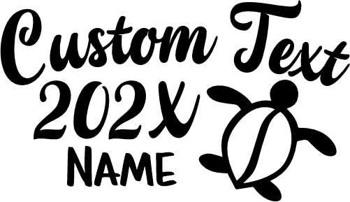 (353) Sea Turtle Custom Text