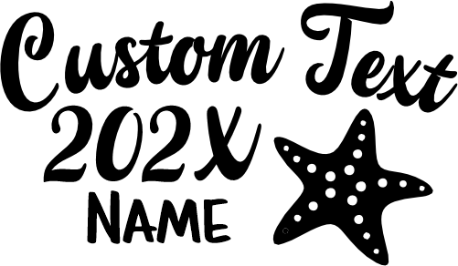 (353) Starfish Custom Text