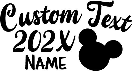 (353) Mickey Ears Custom Text